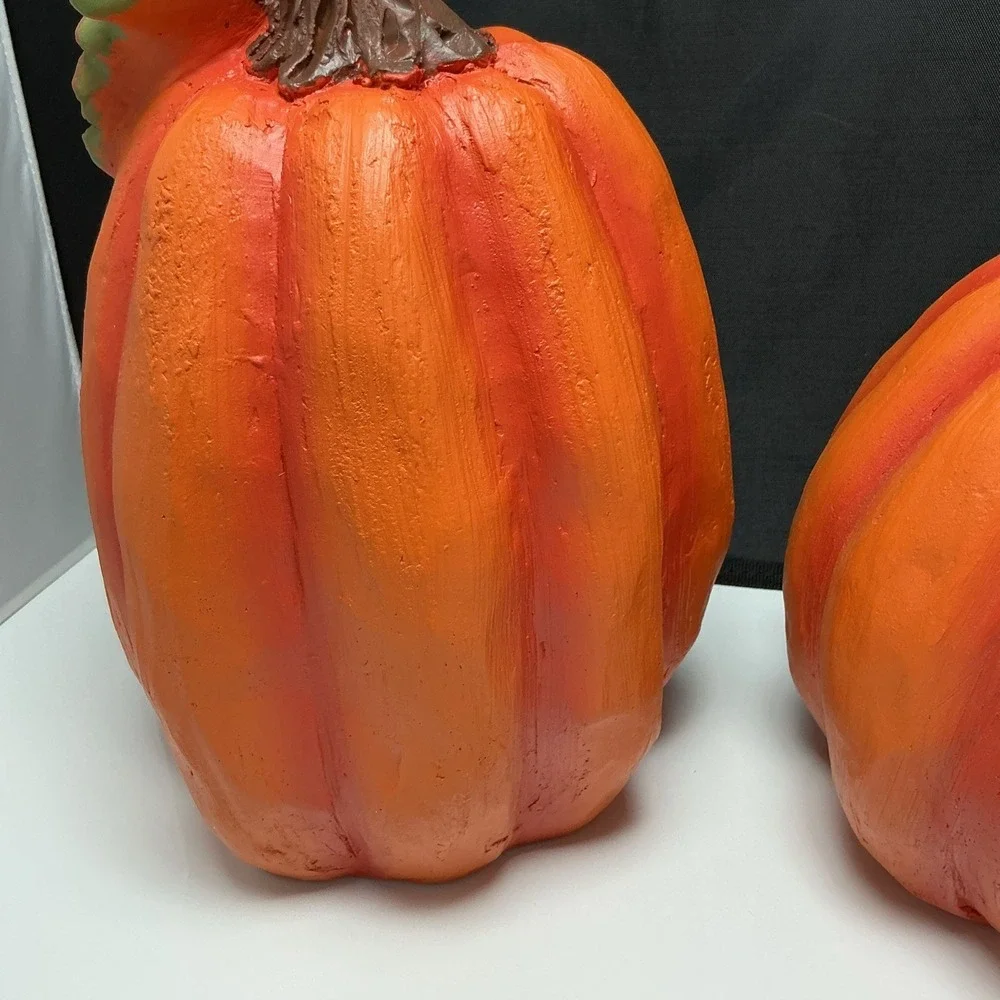 Collections Etc Expressive Pumpkins Halloween Table Top Décor Medium Lot Of 2